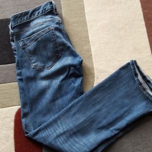 Express low rise barely boot jeans 6 short